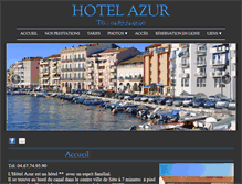 Tablet Screenshot of hotelazursete.com